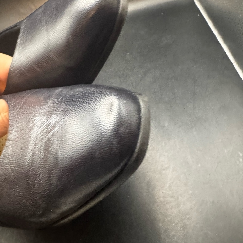 EASY SPIRIT VINTAGE Leather Black Women’s Pumps, Size 11 With Block Heel EUC - Picture 4 of 14